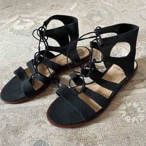 Vince Camuto Black Lace-Up Sandals